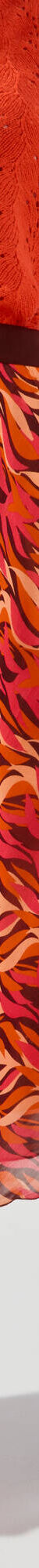Jupe longue imprimé zébré, taille élastiquée (orange / chocolat) Jupe longue imprimé zébré, taille élastiquée (orange / chocolat)